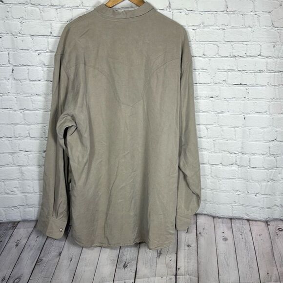 Scully Mens Tencel Shirt Star Buttons Size XL PW-011 Super Soft Western Country - Picture 6 of 9